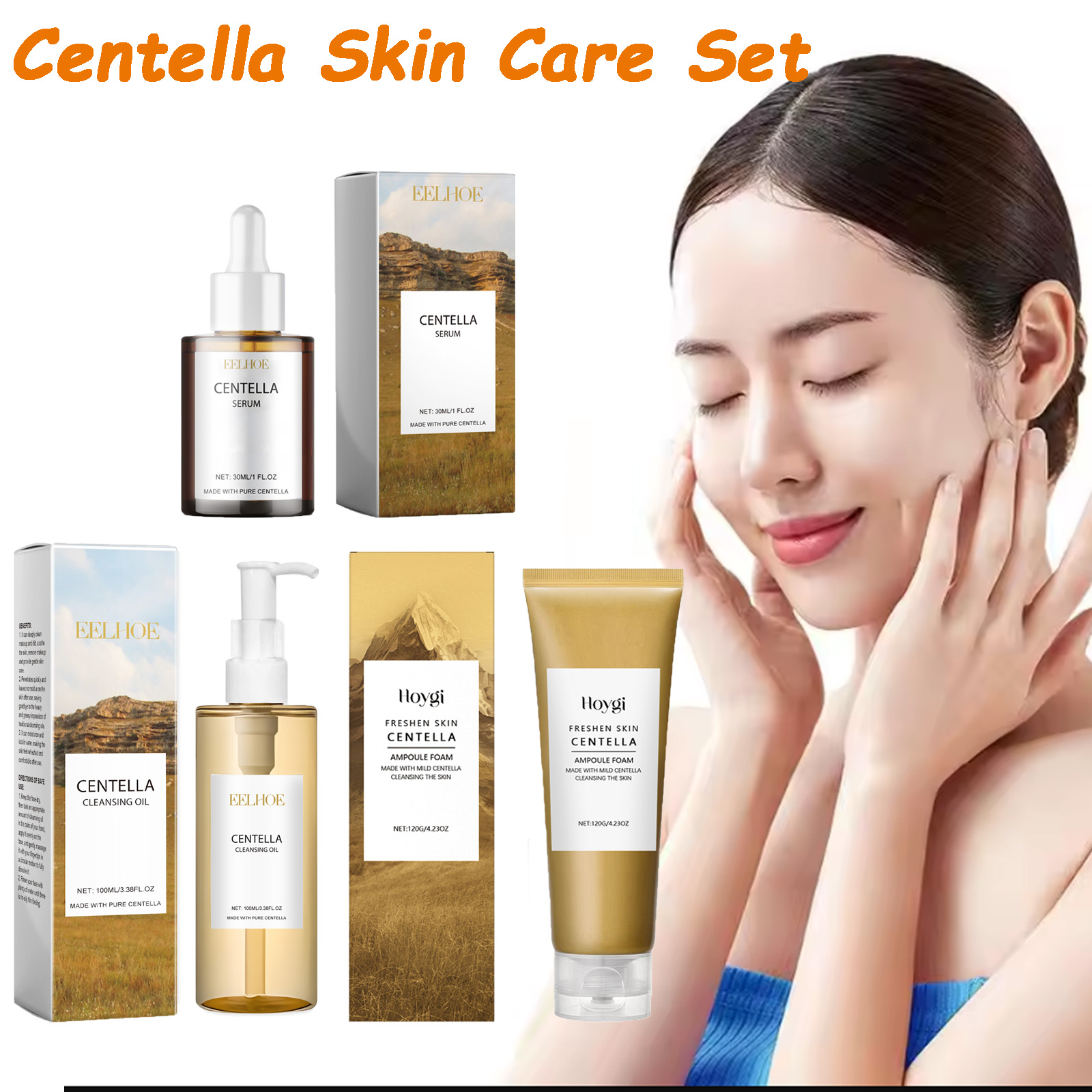 Skincare Glowing - Centella-Juego de cuidado de la piel,