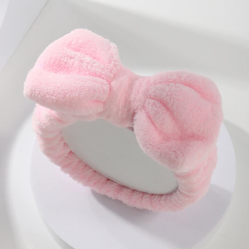 Cleanser Face - Diadema con lazo, conjunto de muñequera,