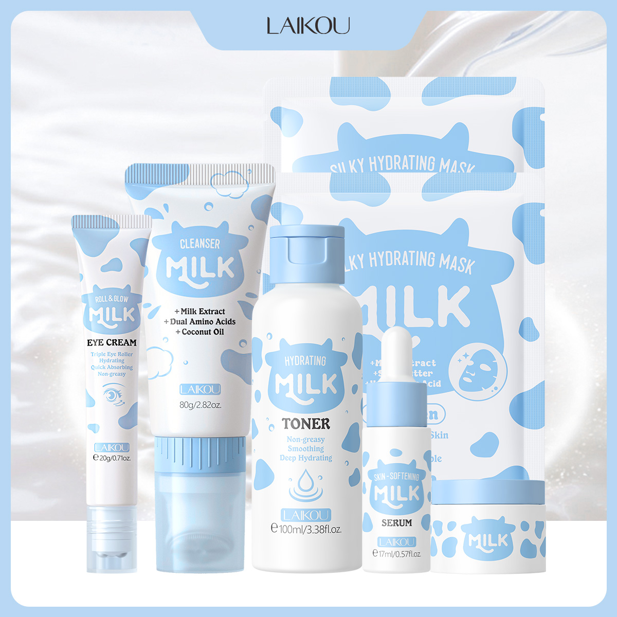 Skincare Glowing - LAIKOU Set de 6 Piezas para