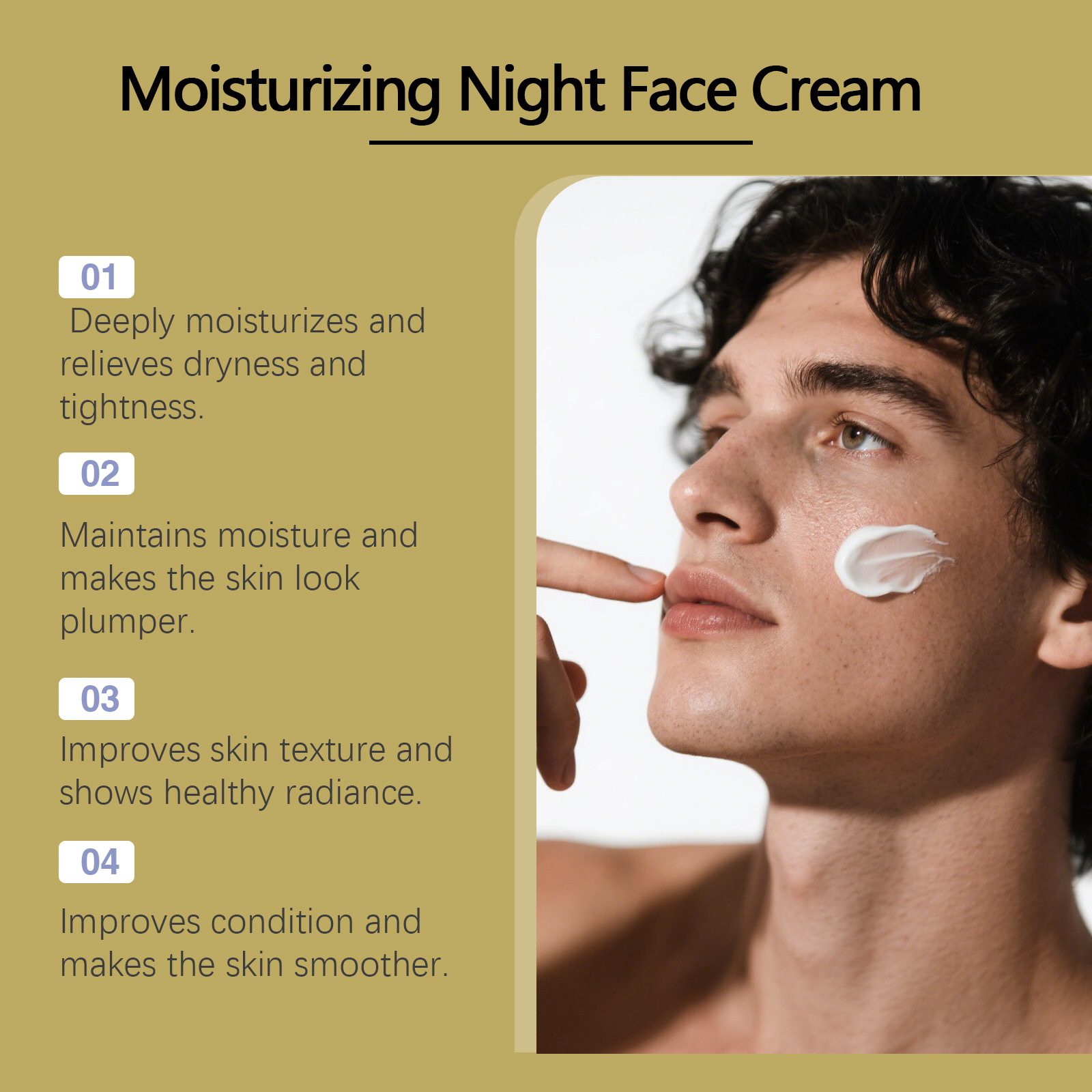 Crema Facial para Hombre, Reju - Night Cream reseña y precio