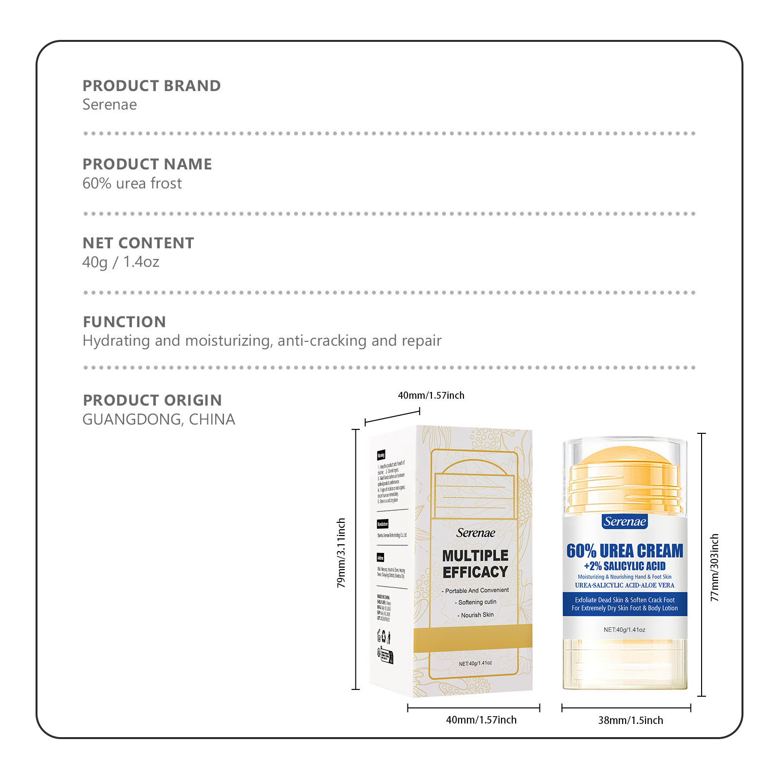 Crema para pies con 60% de ure - Urea Foot Cream reseña y precio