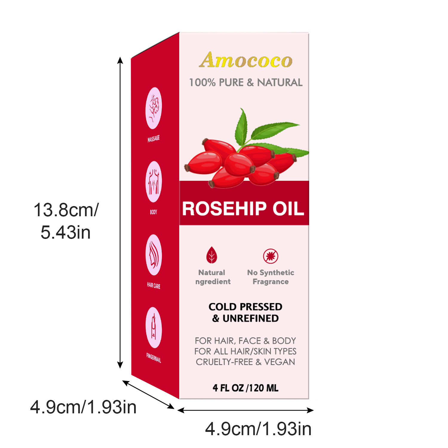 Amococo 2 piezas de aceite de  - Face Oil Rosehip reseña y precio