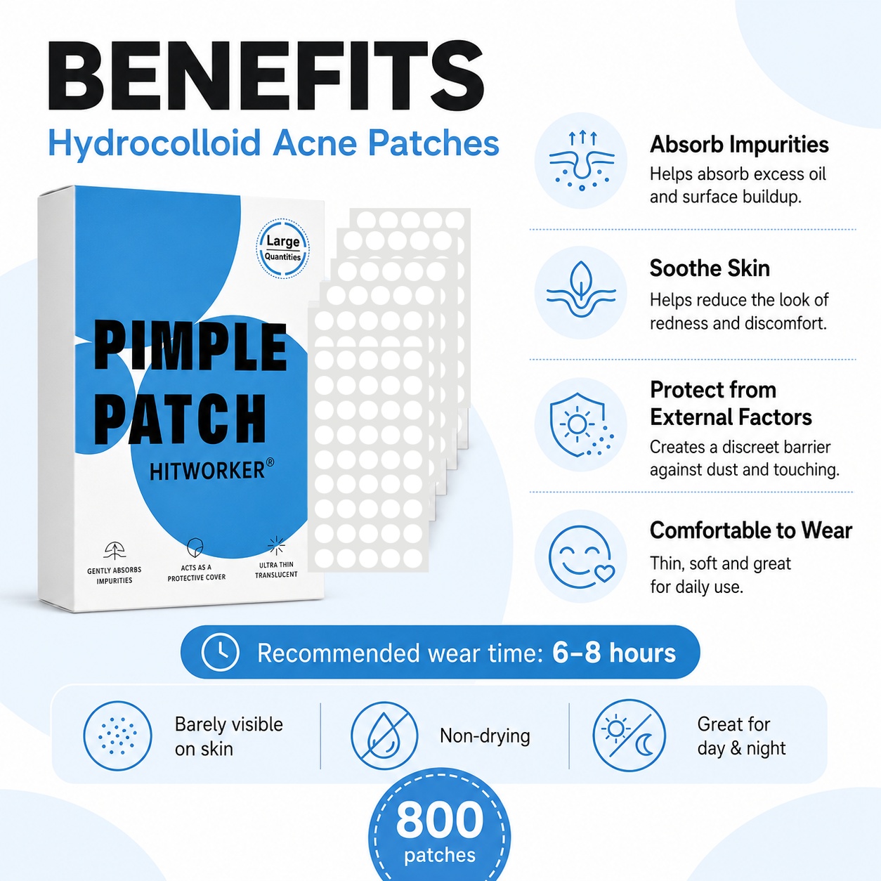 800 Parches Hidrocoloides para - Face Oil reseña y precio