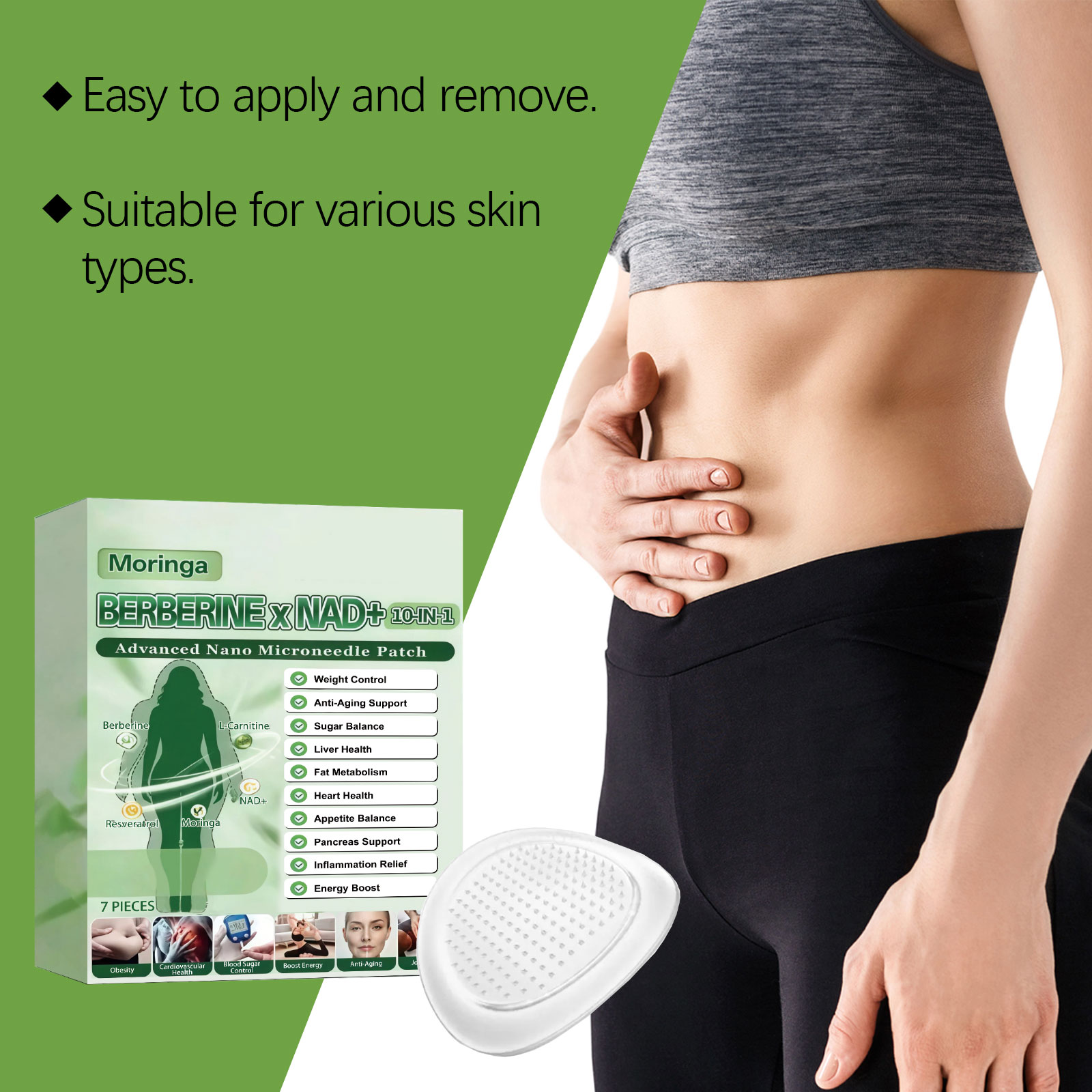 Parche de microagujas 10 en 1  - Face Moisturizer reseña y precio